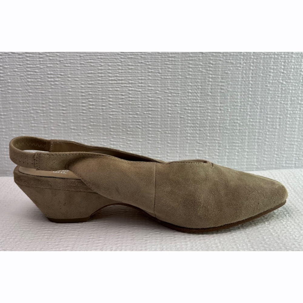 Eileen Fisher Gatwick Womens‎ 7 Taupe Suede Leather Slingback Shoes - Picture 4 of 9